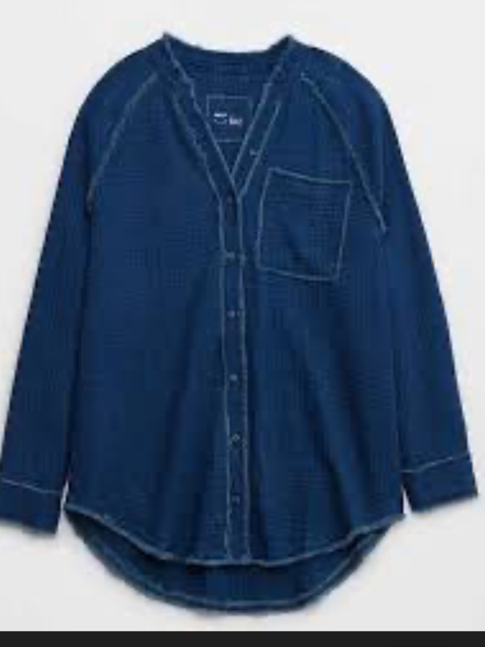 Aerie Navy Gauzy Cover up shirt size xs